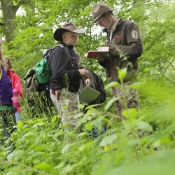 Mit dem Ranger unterwegs - Umweltbildung ist ein wesentlicher Bestandteil der Arbeit von Ranger*innen © Arnold Morascher
