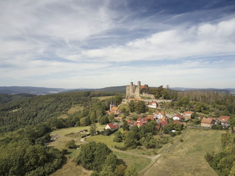 Blick auf Burg Hanstein